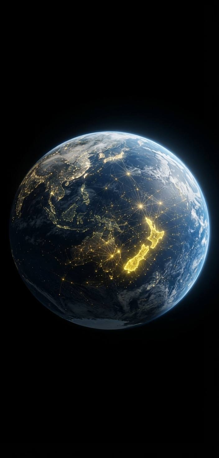 New Zealand lit up as a node on a global network